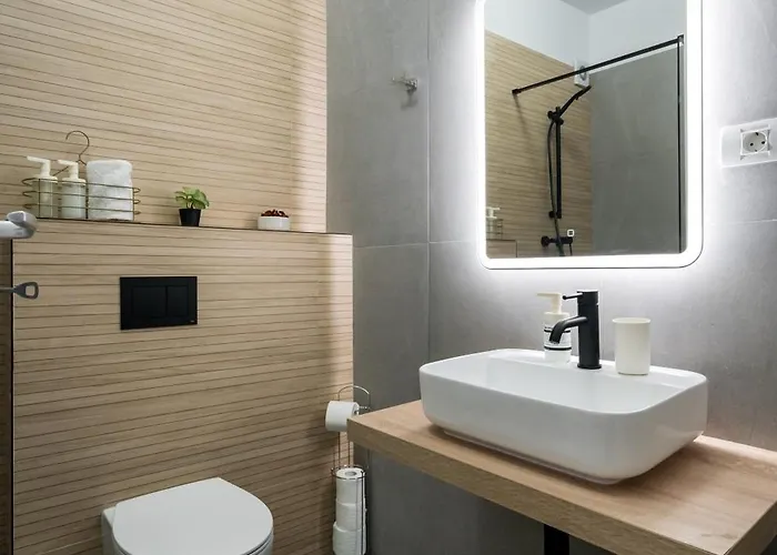 아파트 Urban Zen Elegant & Terrace & Parking